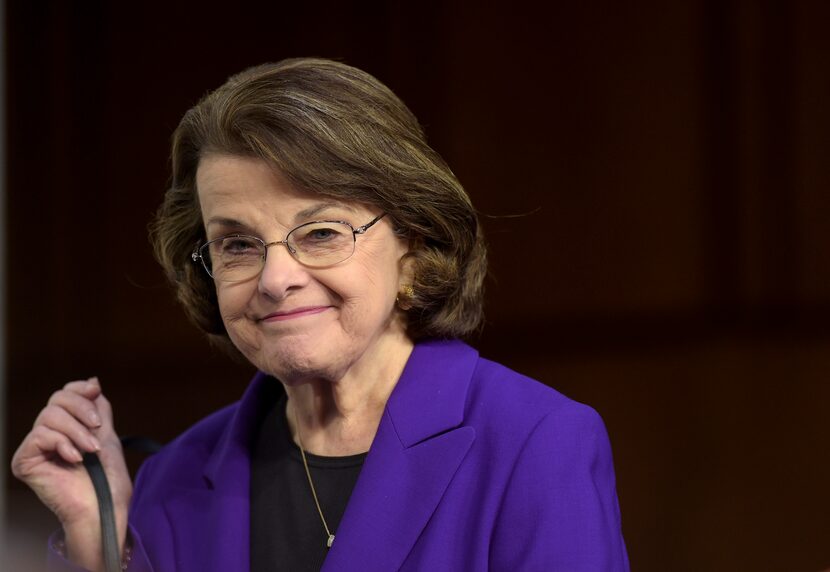 FILE - The Senate Judiciary Committee's ranking member Sen. Dianne Feinstein, D-Calif....