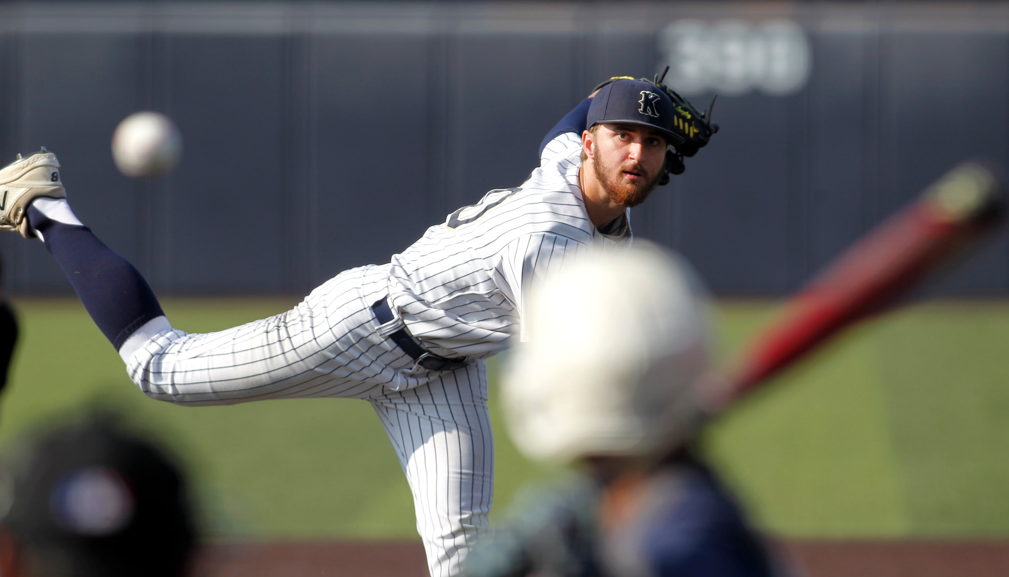 Keller pitcher Chris Langley (30) delivers a pitch to a Flower Mound batter during the top...