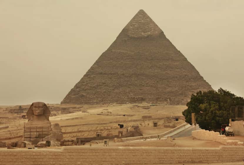 The ancient pyramids of Giza 