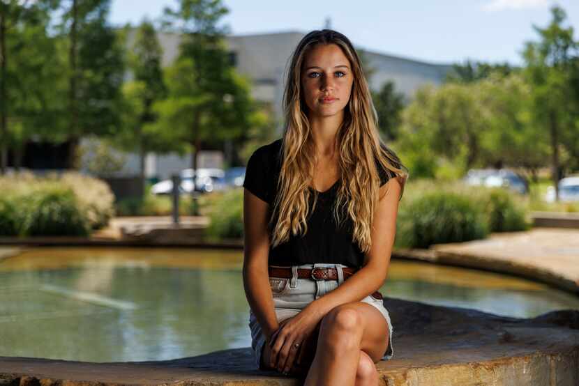 Tia Stelzer outside Watermark Community Church in Dallas