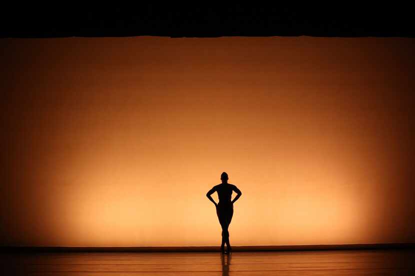 Dancer Bianca Melidor opened the piece "Swipe Left" by walking down centerstage solo....