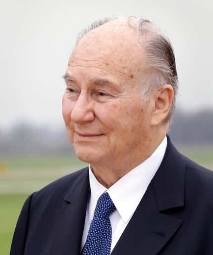 The Aga Khan during his arrival at the Sugar Land Regional Airport on March 18.