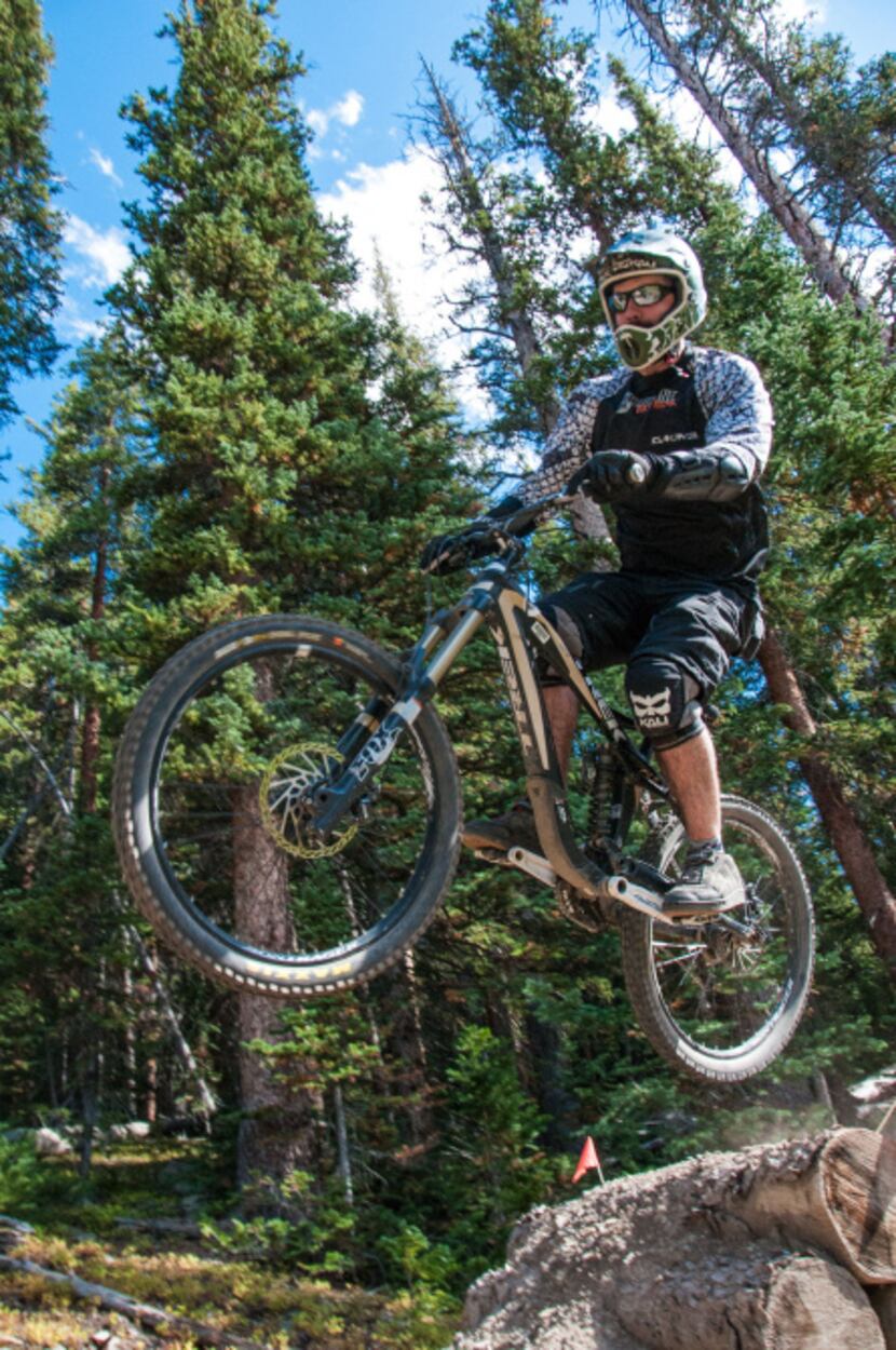 A rider gets some air on Keystone's Jam Rock Trail.  Those preferring drops to jumps will...