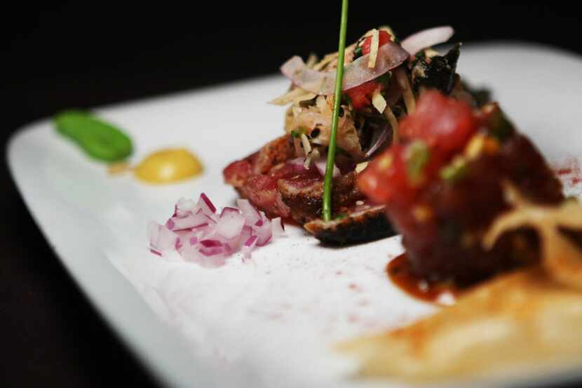 Ahi tuna duo from Perry's Steakhouse and Grille. The restaurant is one of three in Grapevine...