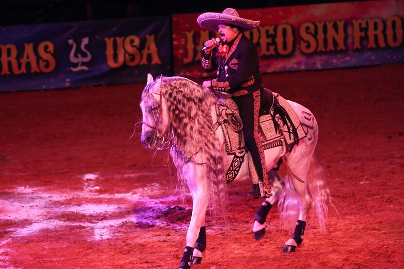 DALLAS, TX - OCTOBER 24: Singer Pepe Aguilar performs on stage during the "Jaripeo Sin...