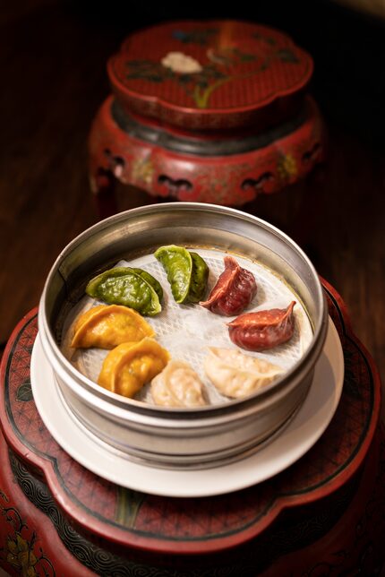 A Chinese dumpling sampler from Royal China restaurant in Dallas