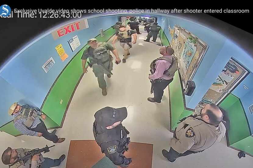 Surveillance video provided by the Uvalde Consolidated Independent School District via the...