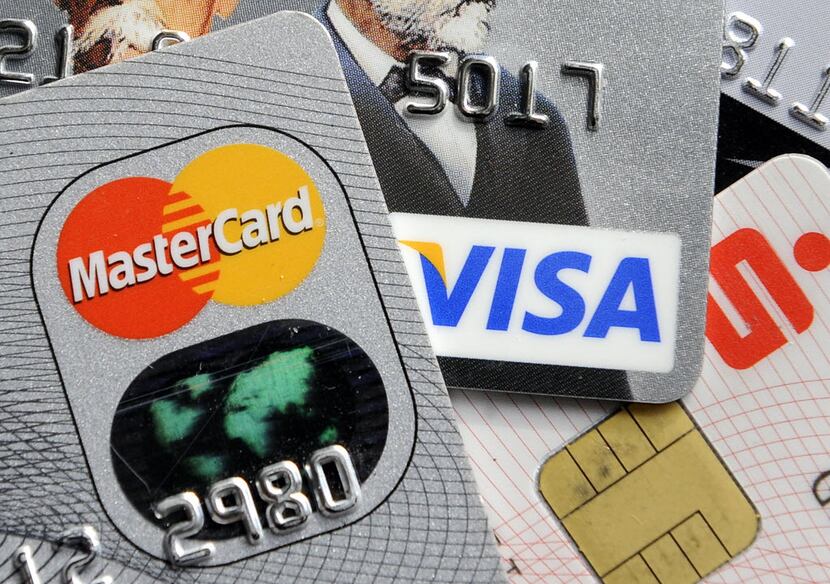This Nov. 18, 2009 file photo shows credit and bank cards with electronic chips. (AP)
