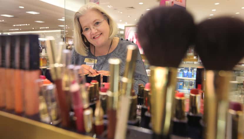 Middle school U.S. history
teacher Dawn Cardenas also works at the Estee Lauder counter at...