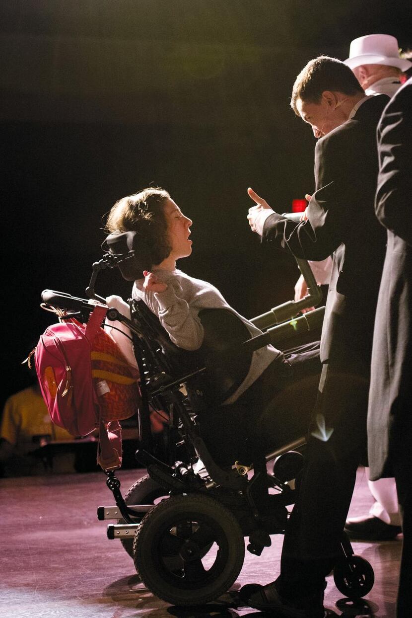 
Katie Passmore, an actress in Jesters, a theater group for special needs adults and teens,...