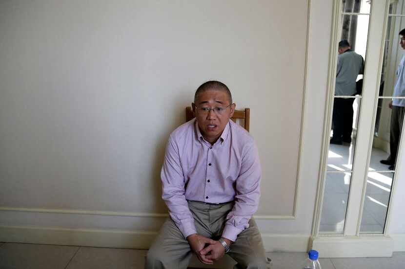 Kenneth Bae, an American tour guide and missionary detained in North Korea,  speaks to the...