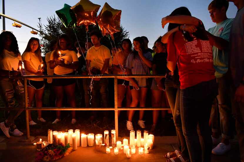 Odessa High School students and families remember their 15 year-old classmate Leilah...