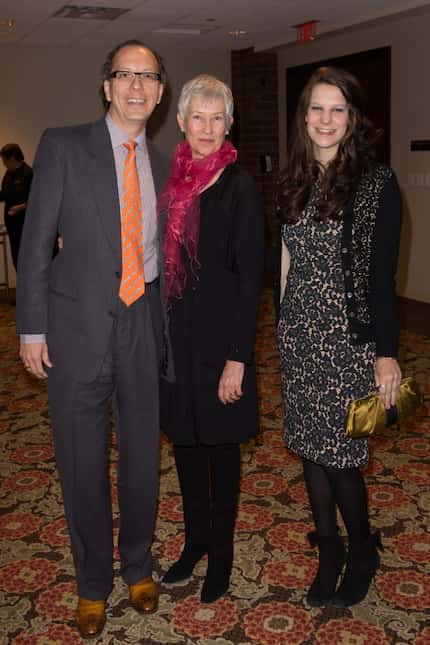 Robert Hernandez, Becky Young, Megan Ruth Bowdon at the TACA Silver Cup Luncheon on Monday,...