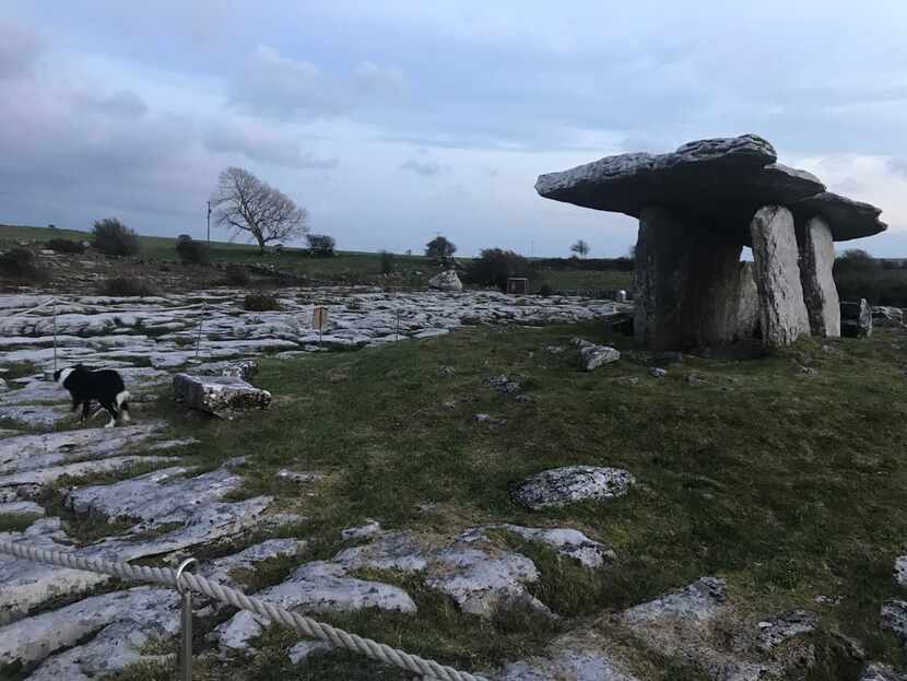 The Poulnabrone dolmen in County Clare is a  portal tomb  built between 5,000 and 3,000 B.C....