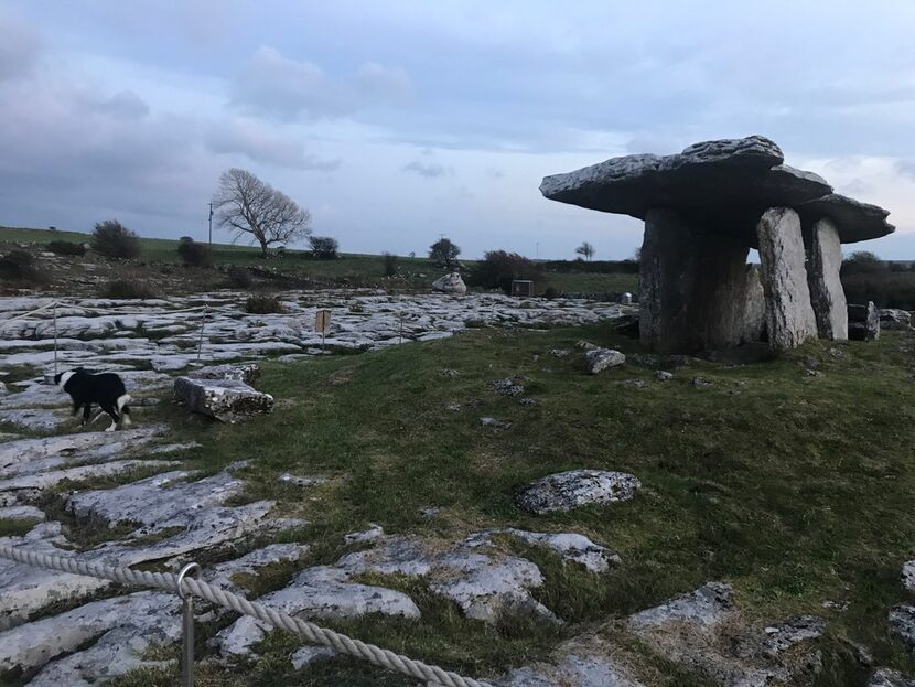 The Poulnabrone dolmen in County Clare is a  portal tomb  built between 5,000 and 3,000 B.C....