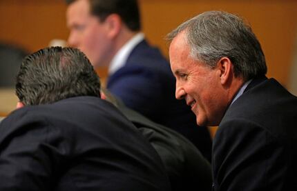 Texas Attorney General Ken Paxton, shown in court earlier this month, is scheduled to go on...