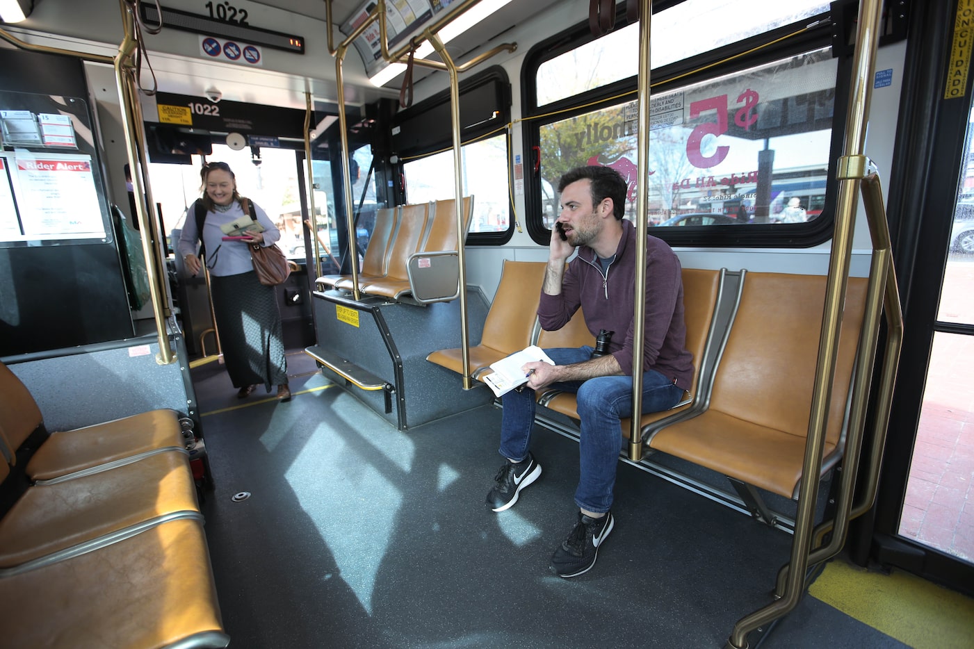 We took Molly the Trolley, which was free with our day pass, from the Fort Worth ITC Station...