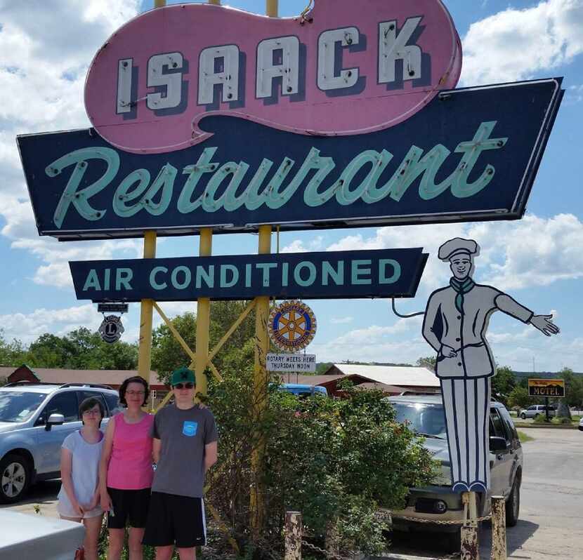 Isaack Restaurant still has the original neon sign that went up when it opened 67 years ago....