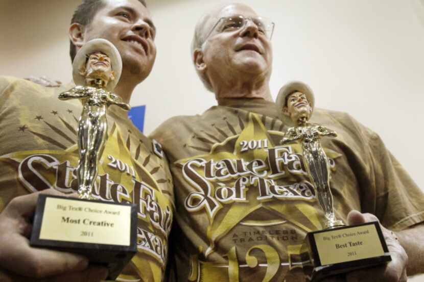 Big Tex's top honors went to Allan Weiss (right), who won the Best Taste award for Buffalo...