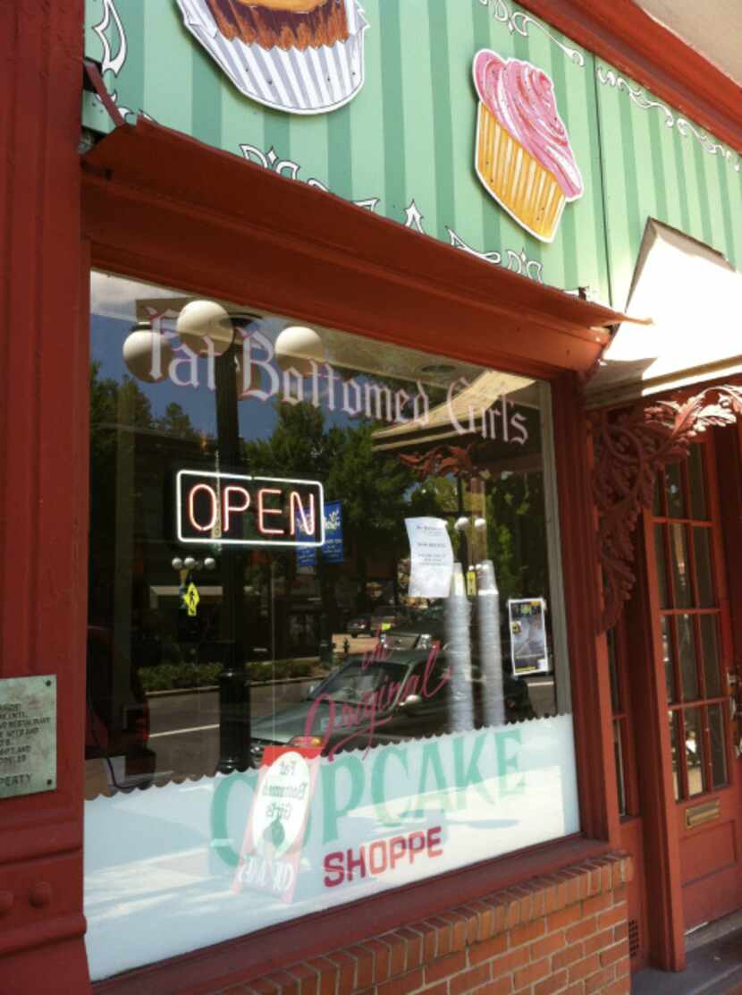Fat Bottomed Girl's Cupcake Shoppe specializes in sweet flavors including salted caramel,...