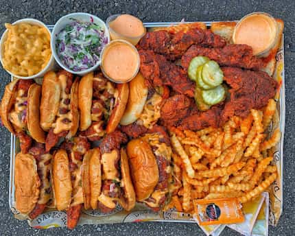 OK, so, you probably wouldn't order this much food at Dave's Hot Chicken. But you could.
