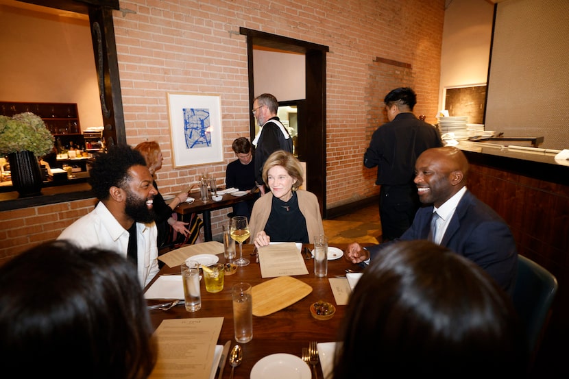 Deedie Rose, Dallas arts patron, civic leader, center, has dinner at Nonna, Tuesday, Nov....