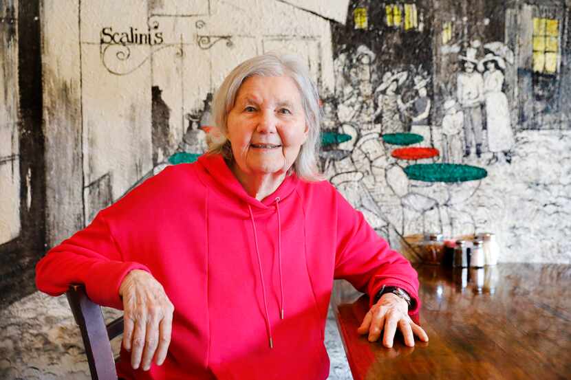 Attorney Linda Coffee is pictured at Scalini’s Pizza and Pasta in Dallas, May 3, 2022 as she...