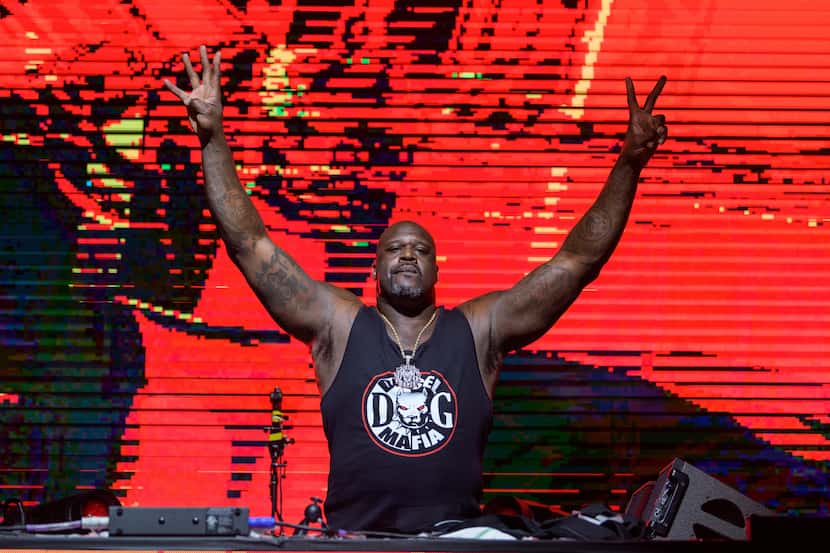 Shaquille O'Neal, also known by his stage name DJ Diesel, performed onstage during Shaq's...