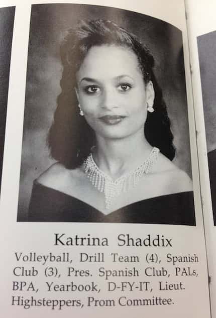 Katrina Shaddix in her senior portrait from the 1993-94 Forney High School yearbook.