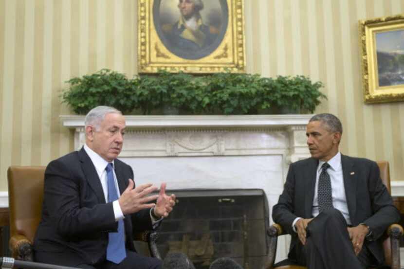 
President Barack Obama meets with Israeli Prime Minister Benjamin Netanyahu in the Oval...