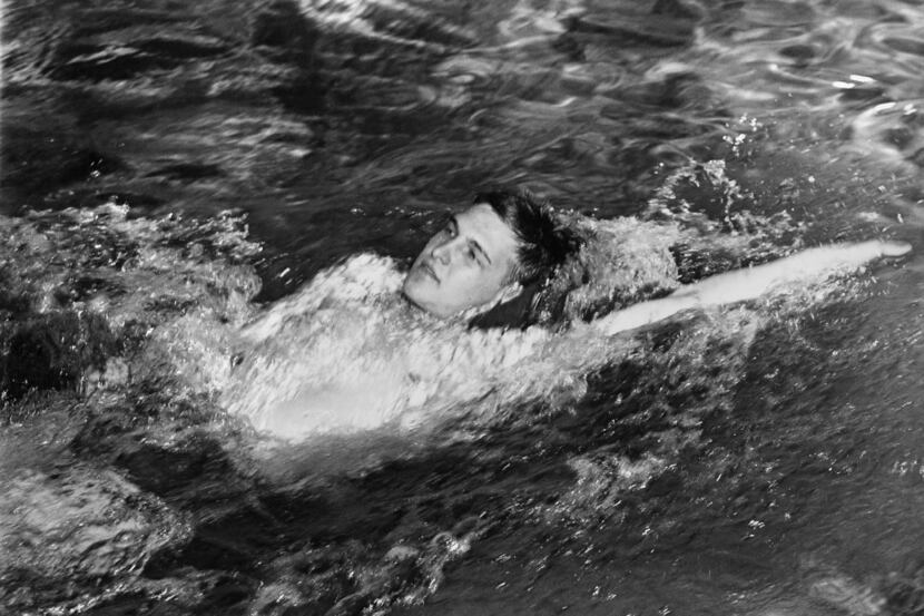 FILE Ã‘ Adolph Kiefer, a gold medalist at the Berlin Olympics, at a swim meet in Chicago,...