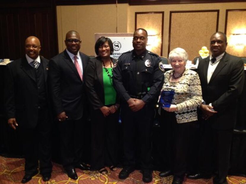 
Tony Grimes (from left), Adrian Howard, Delia Watley, Officer Bennie Bazley, Mary Higbie...