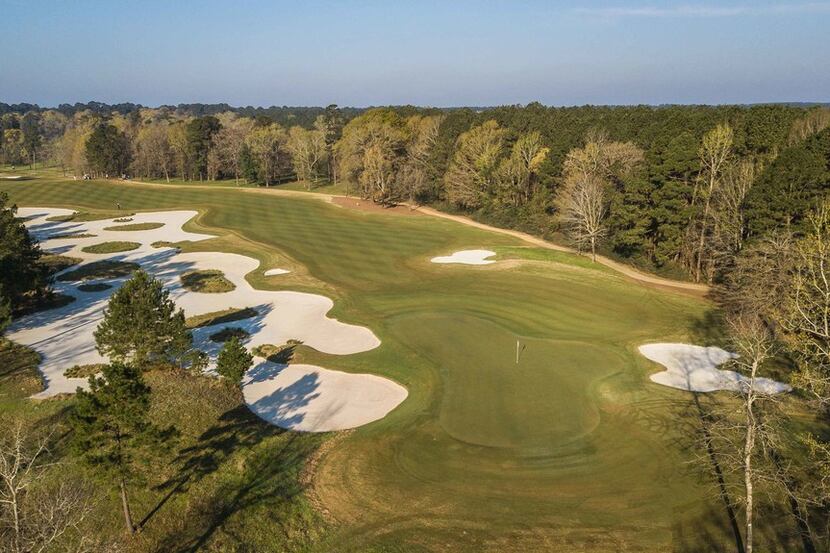 The par-5 second hold at Whispering Pines Golf Club in Trinity, Texas, plays 576 yards from...