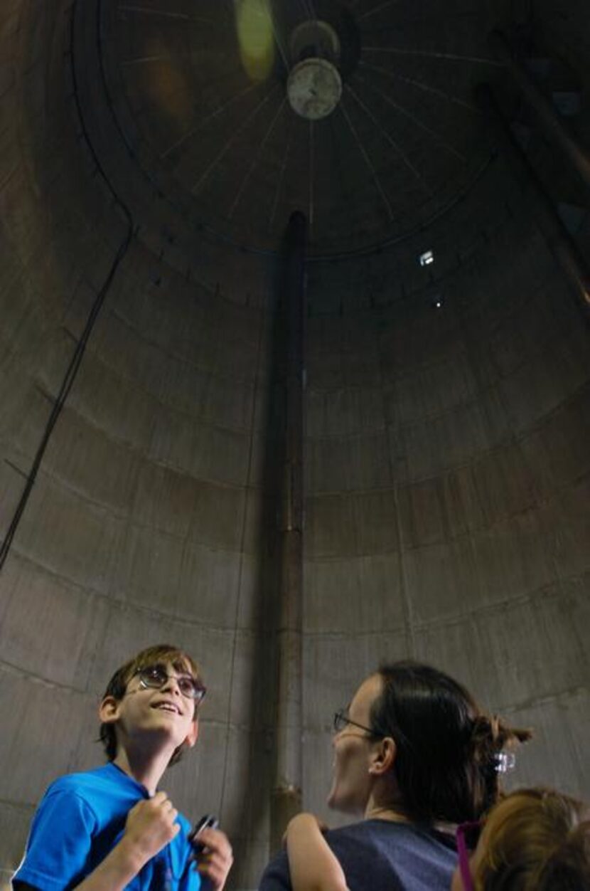 
Ben Pierce and his mother, Heidi Thaden-Pierce, checked out the interior of the Bryan Road...