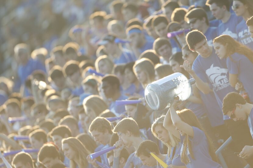 Plano West fans cheer for their team during the Class 5A Division II Region II playoff final...