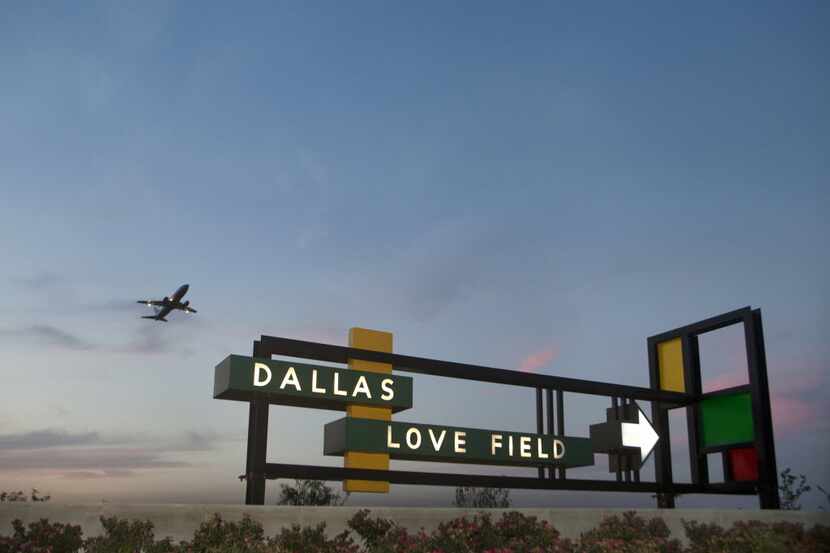  The entrance sign at Dallas Love Field.