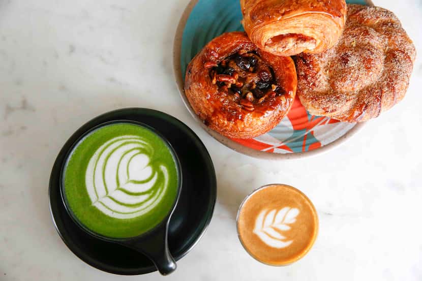 Staycation Coffee offers cortados, matcha lattes and pastries.
