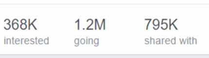 More than 1 million users on Facebook have confirmed their attendance. 