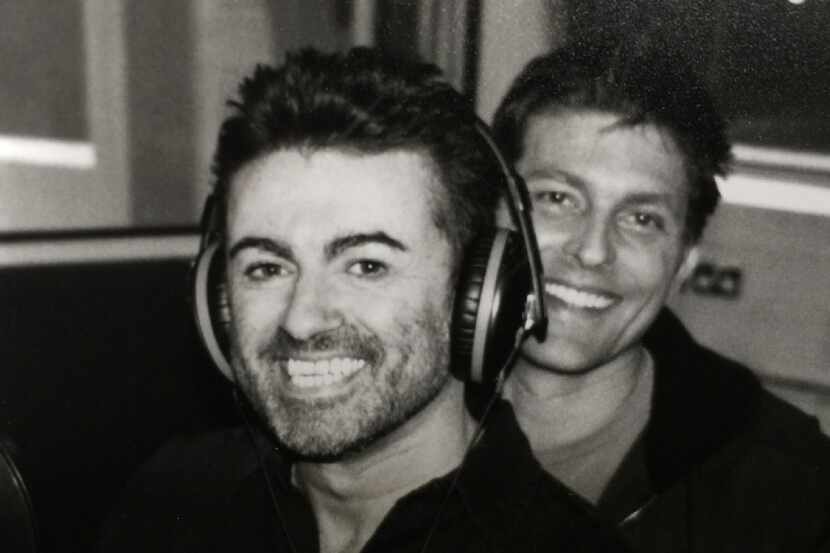 An undated photograph of pop superstar George Michael and Dallas partner Kenny Goss from...