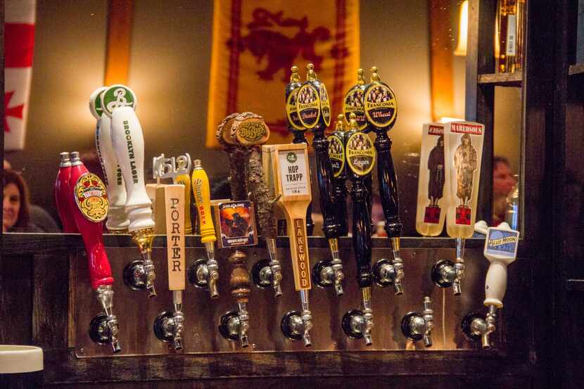Holy Grail taps include local craft beers from Lakewood Brewing Co, Franconia and Deep Ellum...