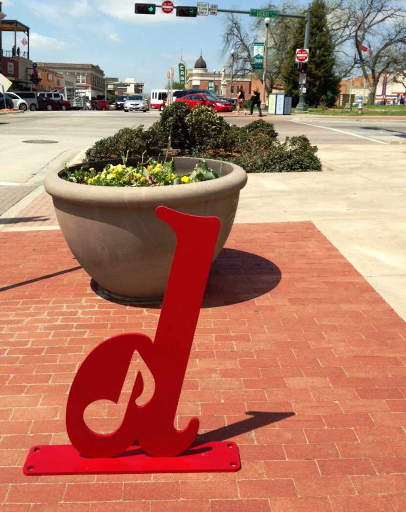 New Little d bike racks made their debut in April 2014 in front of the Courthouse on the...