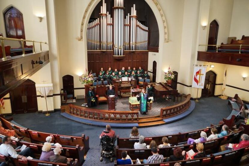 
Senior Pastor Anna Hosemann-Butler shares the sermon with the OLUMC congregants Sept. 14.
