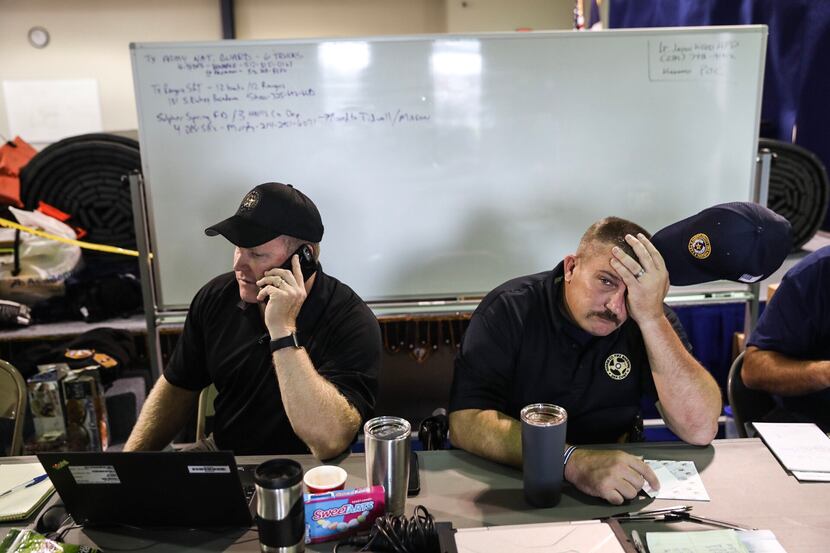 From left, Mark Koenig, a lieutenant with the Texas Department of Public Safety, and Chad...