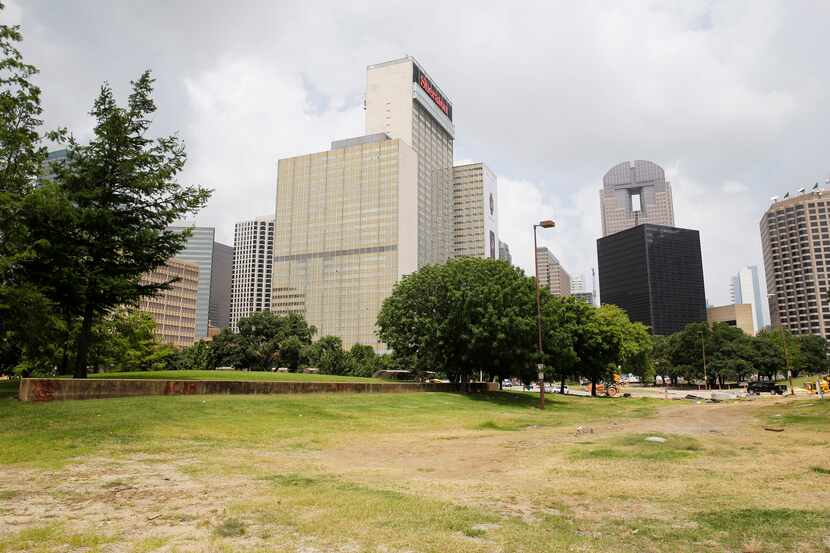 John W. Carpenter Park in downtown Dallas, on Thursday, July 2, 2020.  Development of...