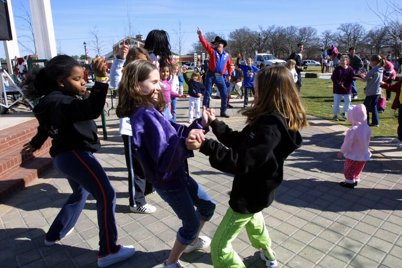 The town of Flower Mound celebrated Texas Independence day at Parker Square  in 2003 with an...