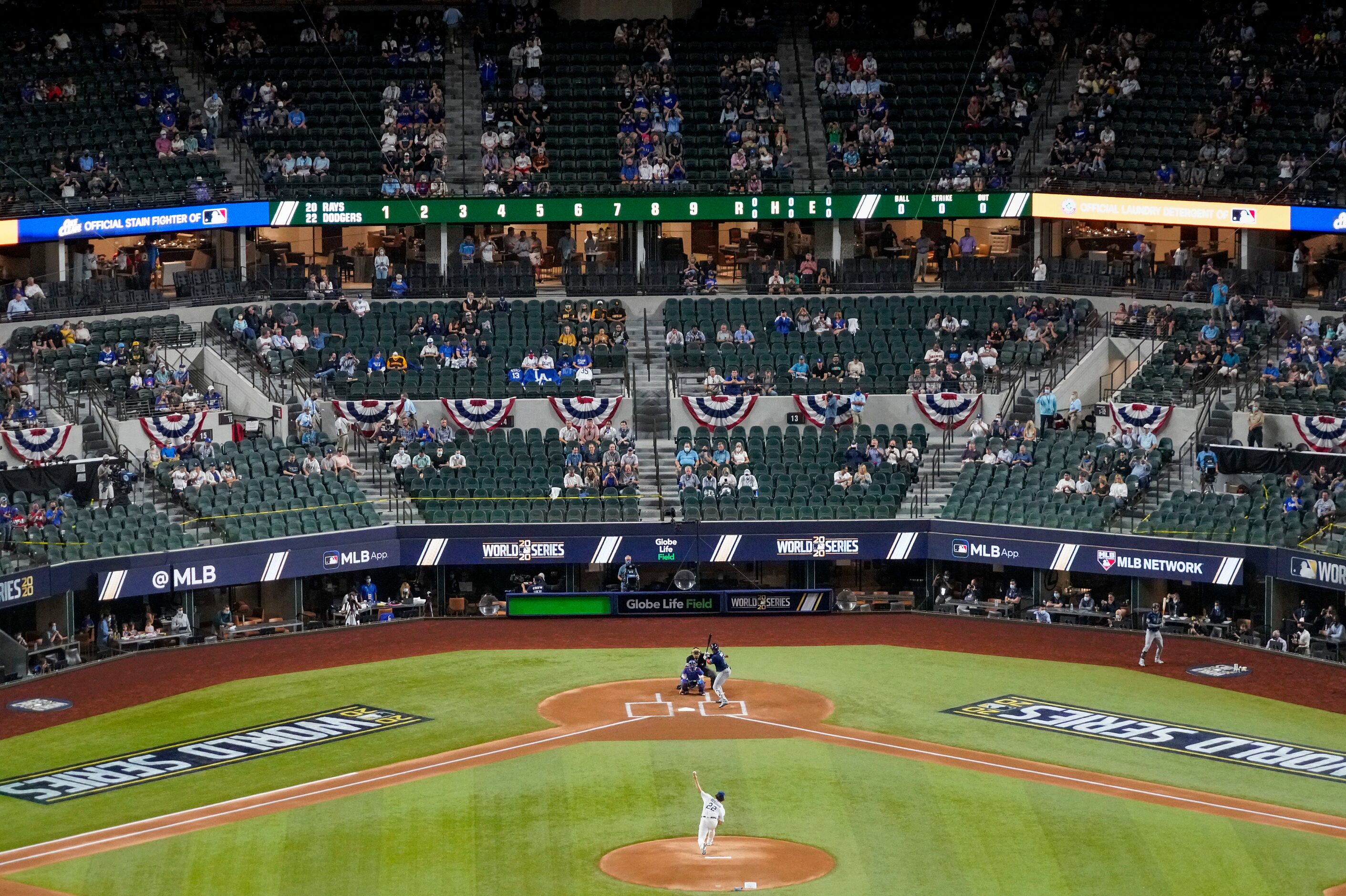 Los Angeles Dodgers starting pitcher Clayton Kershaw throws the first pitch of the game to...