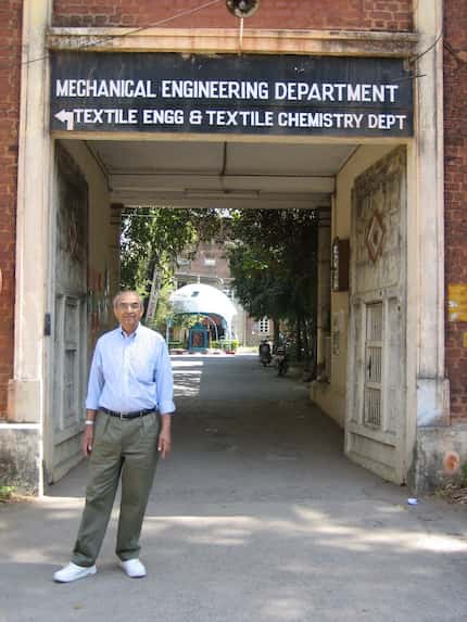 Nagar visiting his alma mater, the Maharaja Sayajirao University of Baroda, in India.