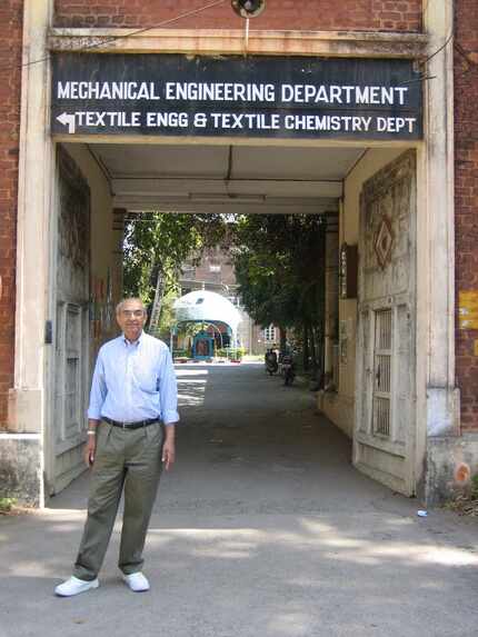 Nagar visiting his alma mater, the Maharaja Sayajirao University of Baroda, in India.
