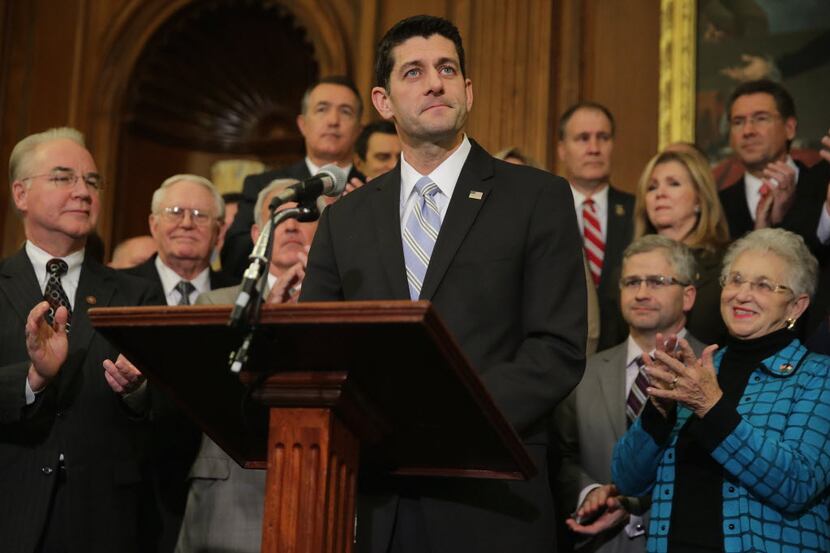  Speaker of the House Paul Ryan (R-WI) delivers remarks before signing legislation to repeal...