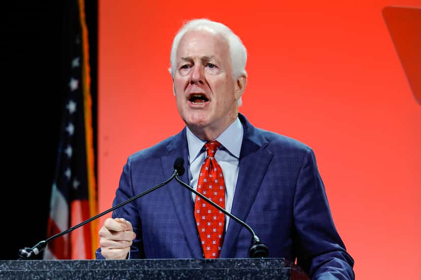 United States senator for Texas John Cornyn during a general meeting as part of the 2022...